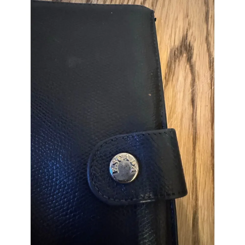 ESCADA Black Vintage Leather Wallet